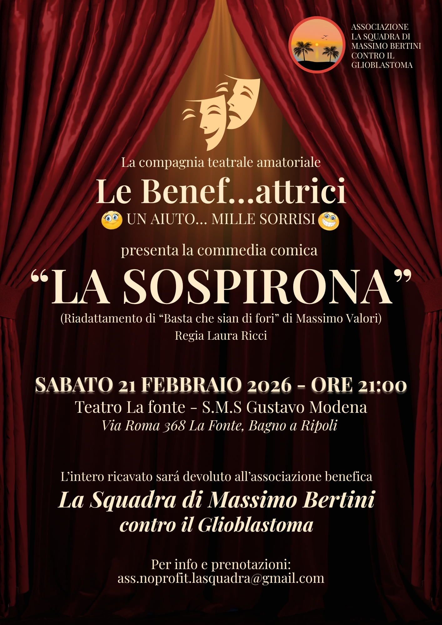 Spettacolo Teatrale "La Sospirona" della compagnia "Le Benef...Attrici"